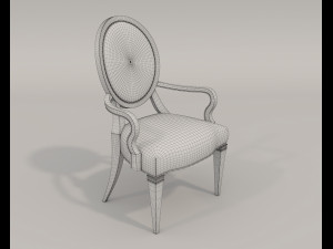 European Style Dining Table and Chairs 20 3D 모델