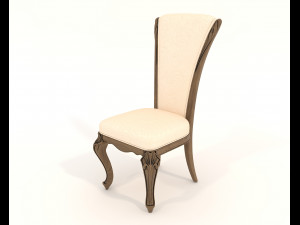 European Style Dining Table and Chairs 21 Modello 3D
