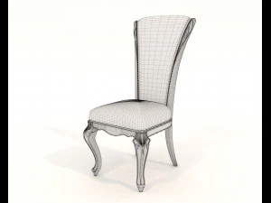 European Style Dining Table and Chairs 21 3D Model