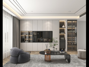 Modern Living Room Scene 7 Model 3D
