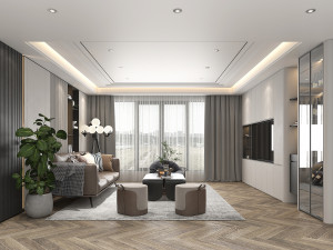 Modern Living Room Scene 7 Model 3D