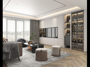 Modern Living Room Scene 7 Model 3D