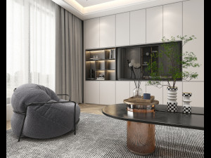 Modern Living Room Scene 7 Model 3D