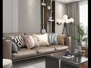 Modern Living Room Scene 7 Model 3D