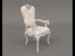 Classic Dining Table and Chairs 24 Model 3D