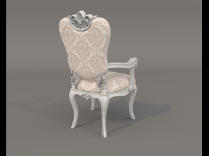 Classic Dining Table and Chairs 24 Model 3D