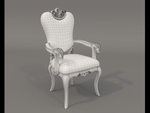 Classic Dining Table and Chairs 24 Model 3D
