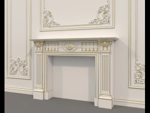 D&eacute;coration murale int&eacute;rieure de style europ&eacute;en 12 Modèle 3D