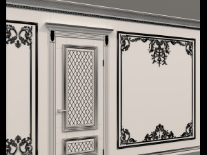 European Style Interior Wall Decoration 12 3D Model