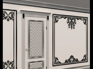 D&eacute;coration murale int&eacute;rieure de style europ&eacute;en 12 Modèle 3D