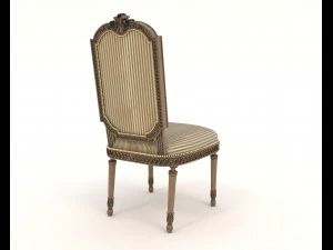 Classic Dining Table and Chairs 25 3D Model