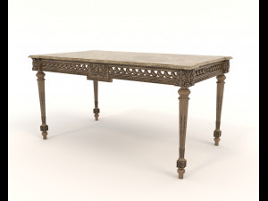 Classic Dining Table and Chairs 25 3D मॉडल