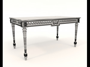 Classic Dining Table and Chairs 25 3D मॉडल