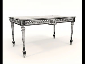 Classic Dining Table and Chairs 25 3D Model