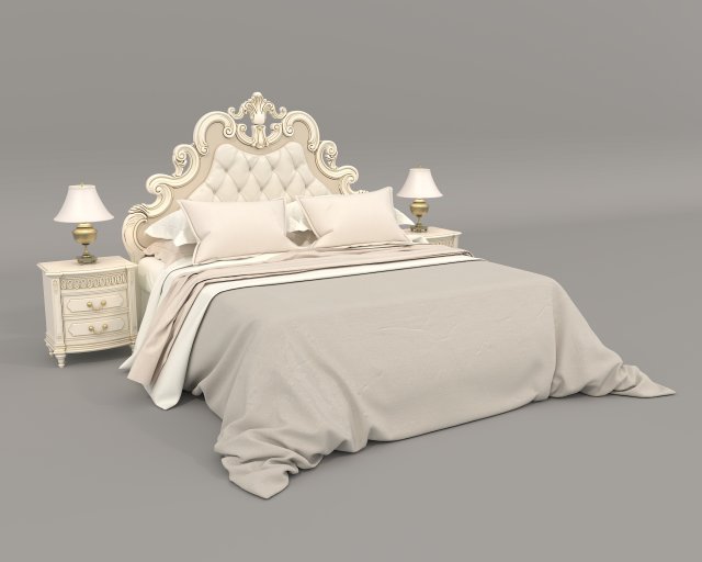 European Style Bed Set 20 3Dモデル .c4d .max .obj .3ds .fbx .stl .blend 