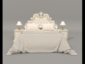 European Style Bed Set 20 3Dモデル