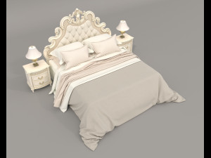 European Style Bed Set 20 3Dモデル