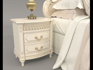 European Style Bed Set 20 3Dモデル