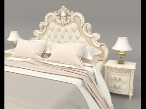 European Style Bed Set 20 3Dモデル