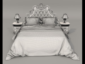 European Style Bed Set 20 3Dモデル