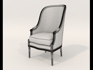 European Style Coffee Table and Armchairs 3 3D Модель