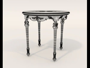 European Style Coffee Table and Armchairs 3 3D Model