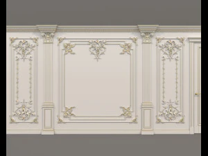 Classic Interior Wall Decoration 20 3D Model