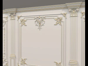 Classic Interior Wall Decoration 20 3D Model