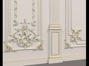 Classic Interior Wall Decoration 20 3D Model