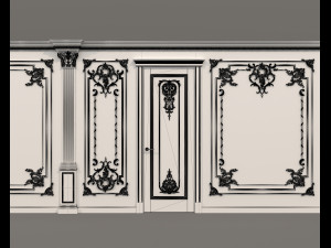 Classic Interior Wall Decoration 20 3D मॉडल