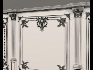 Classic Interior Wall Decoration 20 3D मॉडल