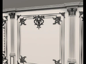 Classic Interior Wall Decoration 20 3D Model