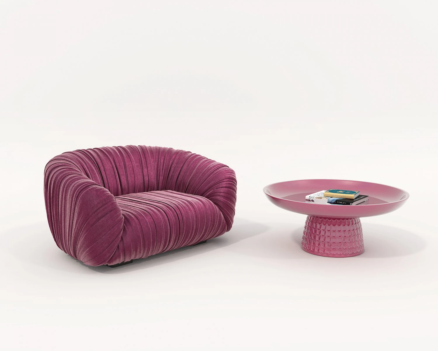 Contemporary Style Coffee Table and Armchair 25 3D Model .c4d .max .obj .3ds .fbx .stl .blend 