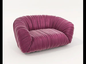 Contemporary Style Coffee Table and Armchair 25 3D Model