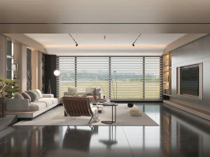 Modern Living Room Scene 8 3D Model