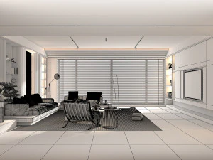 Modern Living Room Scene 8 3D Model