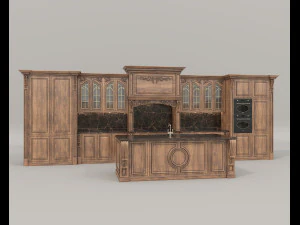 क्लासिक रसोई 6 3D मॉडल