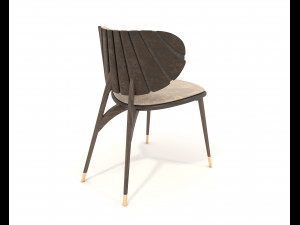 Restaurant Dining Table and Chairs 5 3D 모델
