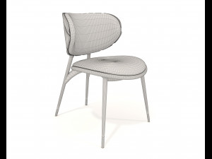 Restaurant Dining Table and Chairs 5 3D 모델