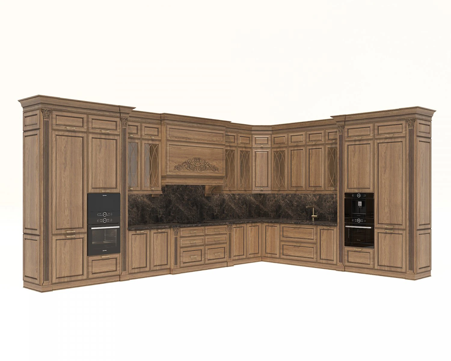 European Style Kitchen 8 3D Model .c4d .max .obj .3ds .fbx .stl .blend