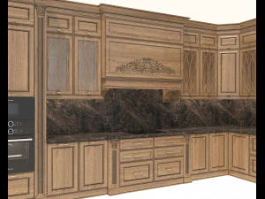 European Style Kitchen 8 3D Model