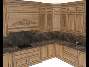 European Style Kitchen 8 3D Model