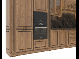 European Style Kitchen 8 Model 3D
