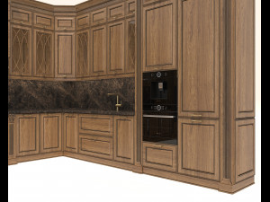 European Style Kitchen 8 Model 3D
