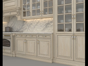 European Style Kitchen 9 3Dモデル