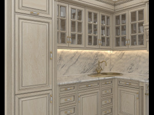 European Style Kitchen 9 3Dモデル