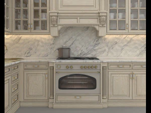 European Style Kitchen 9 3D Model