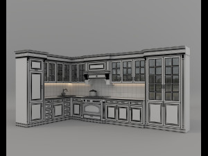 European Style Kitchen 9 3Dモデル
