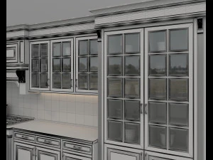European Style Kitchen 9 3D Model
