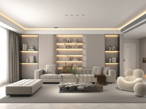 Modern Living Room Scene 9 3D 모델